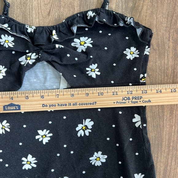 ASOS black and white floral print daisies 100% cotton sundress size 2 NWT - Picture 4 of 8